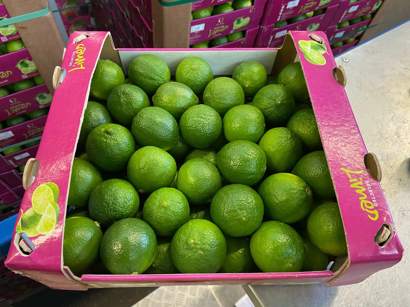 Fresh Limes - Selected Limes brand in pink box